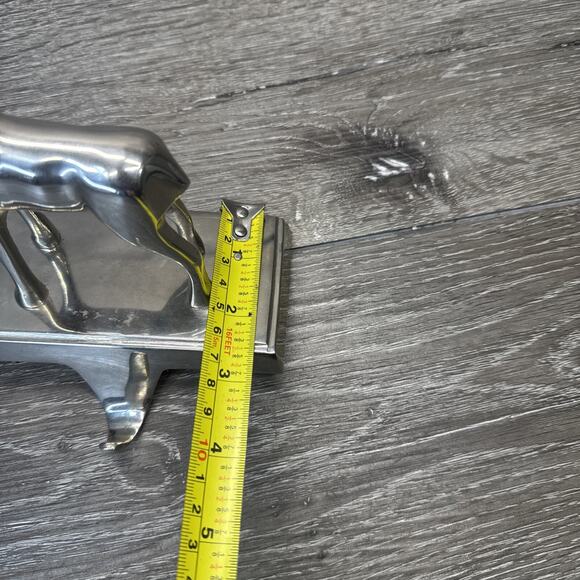 Pottery Barn Christmas Reindeer Stocking Holder Silver Plated 8” Tall - Picture 7 of 8